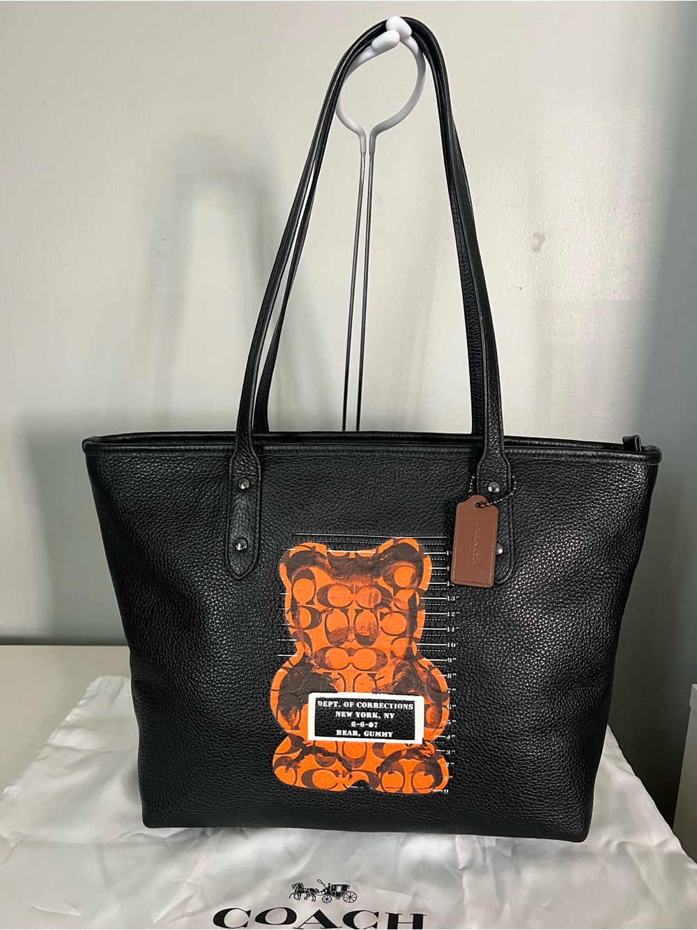 Coach City Zip Tote With Vandal Gummy Bear